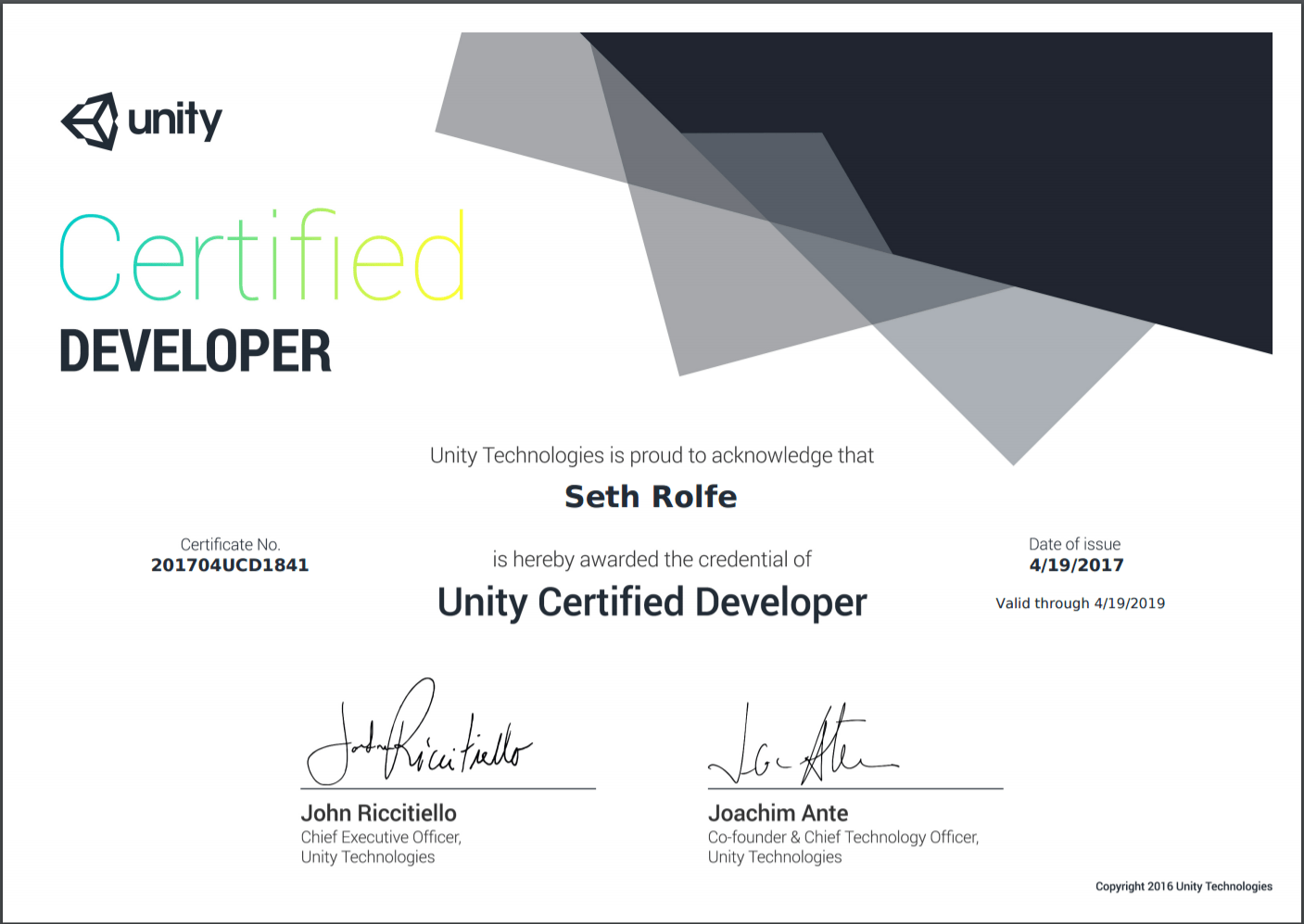 Unity Certification